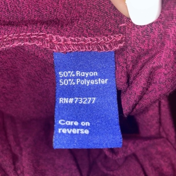 Apt. 9 Fuchsia scrunched sleeve & scrunched front tie ladies top blouse XXL. - Picture 5 of 10